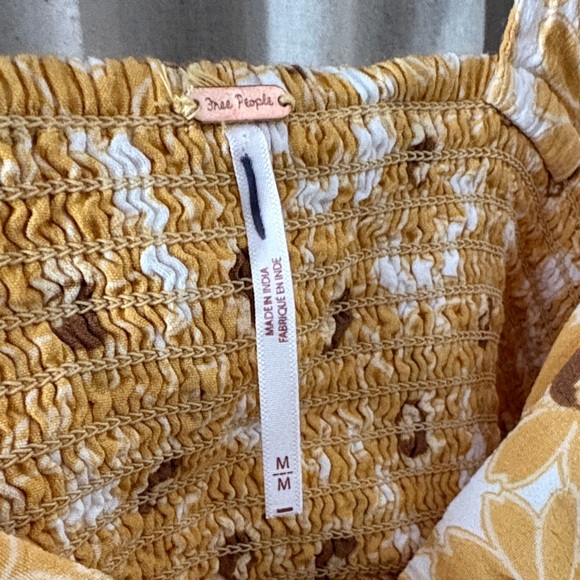 Free People Yellow Floral Midi Dress - Picture 6 of 8